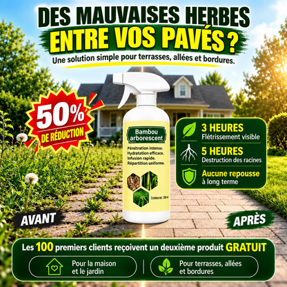 Soldes 2026✨ – Désherbant naturel à action rapide contre les mauvaises herbes et les graminées