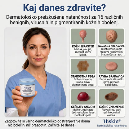 𝐇𝐢𝐬𝐤𝐢𝐧® 2-v-1 napredna negovalna krema za kožo – za nežno nego kožnih izrastkov, bradavic in vidnih kožnih nepravilnosti