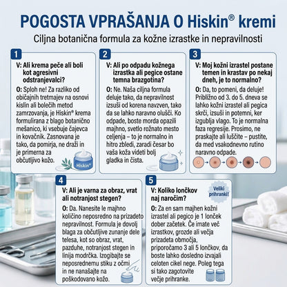 𝐇𝐢𝐬𝐤𝐢𝐧® 2-v-1 napredna negovalna krema za kožo – za nežno nego kožnih izrastkov, bradavic in vidnih kožnih nepravilnosti